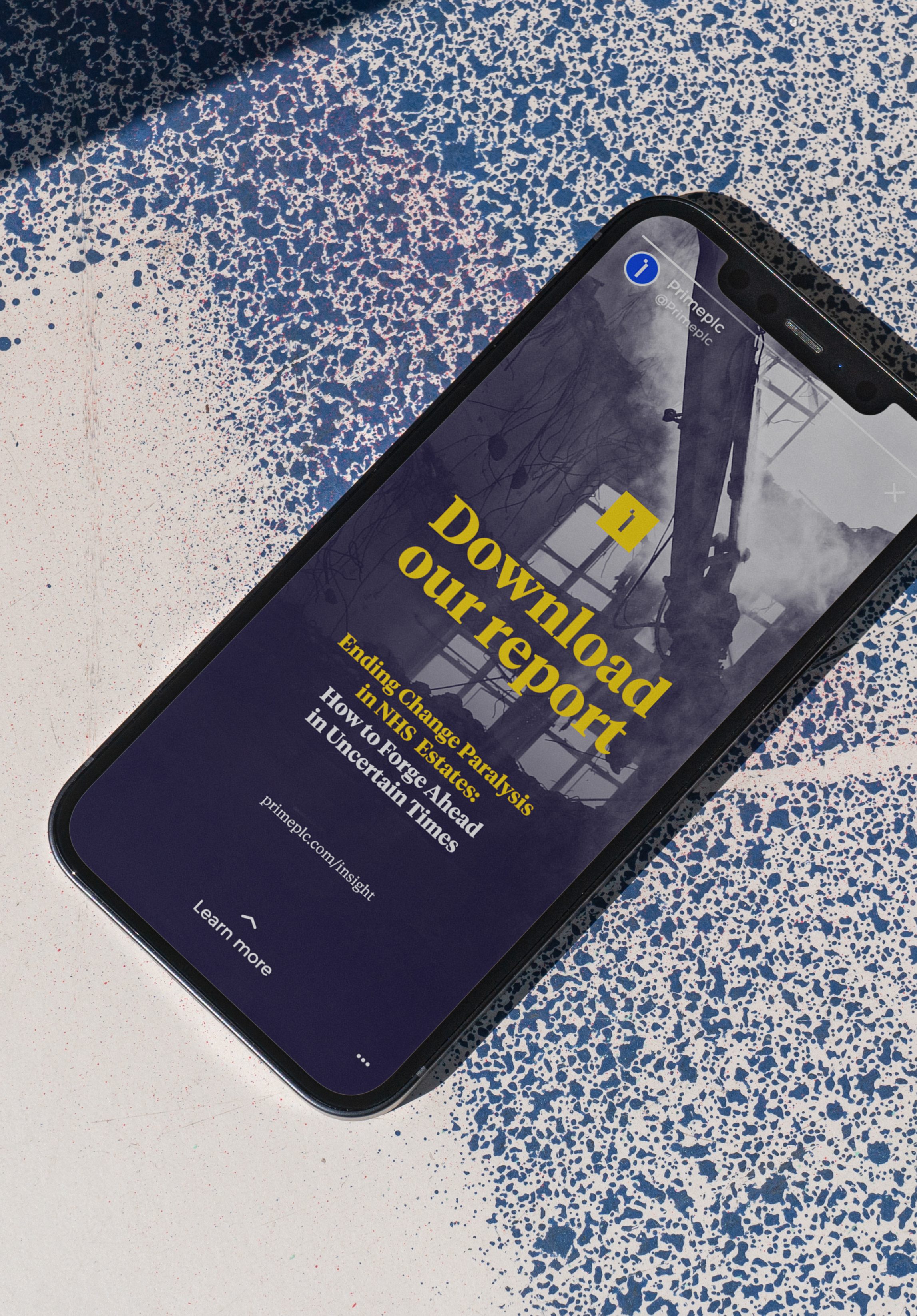 Prime report download graphic on Instagram stories