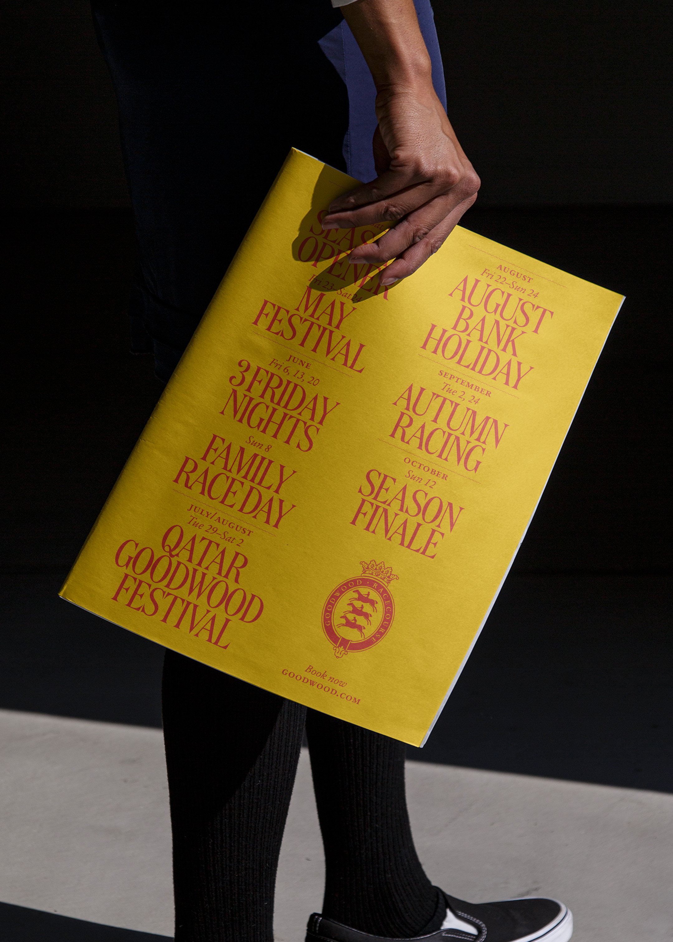 The Goodwood Racecourse brand messaging on a poster