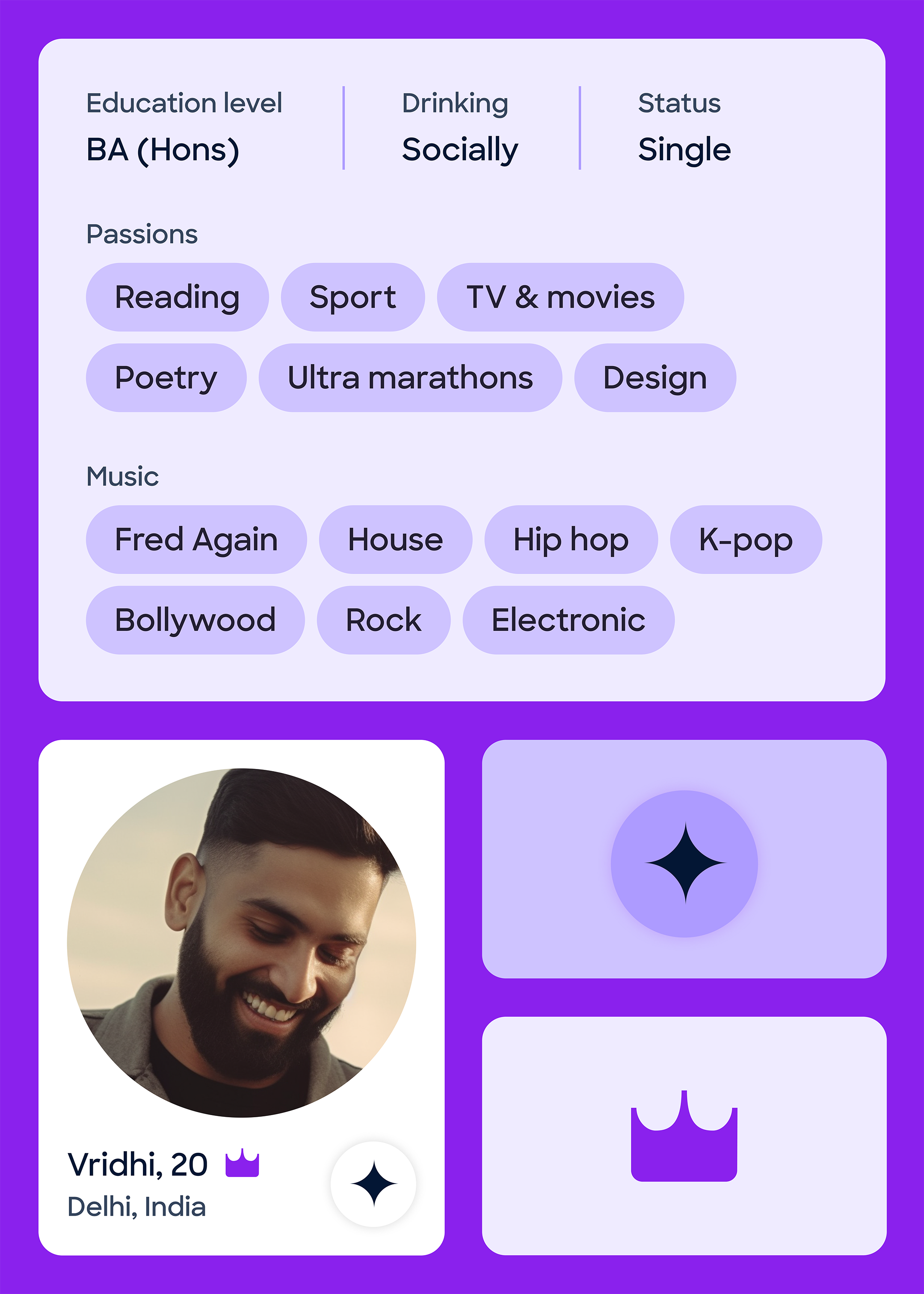 App on an iPhone, showing when you receive a spark message.