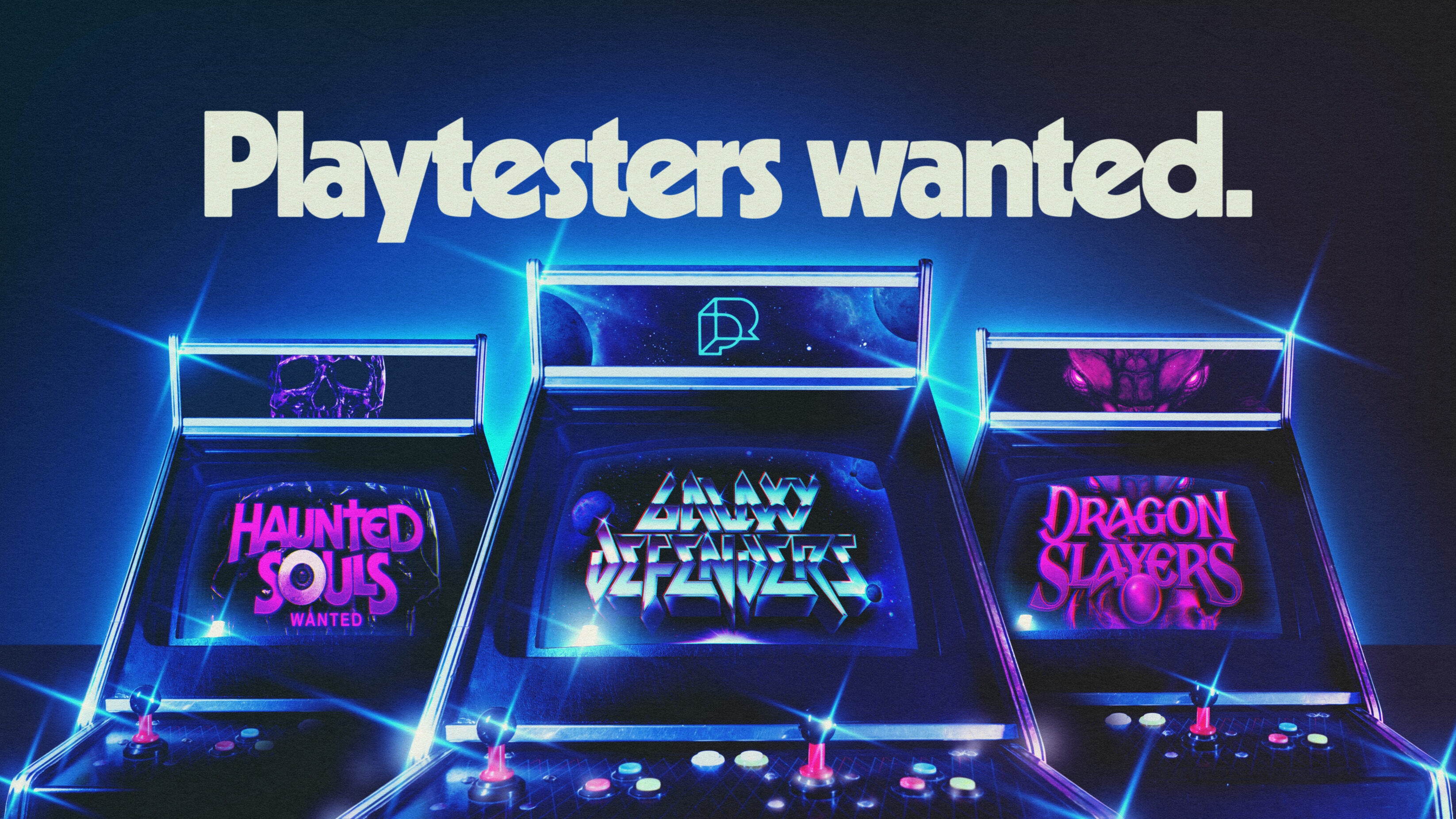 Player Research playtester visuals on retro arcade machines