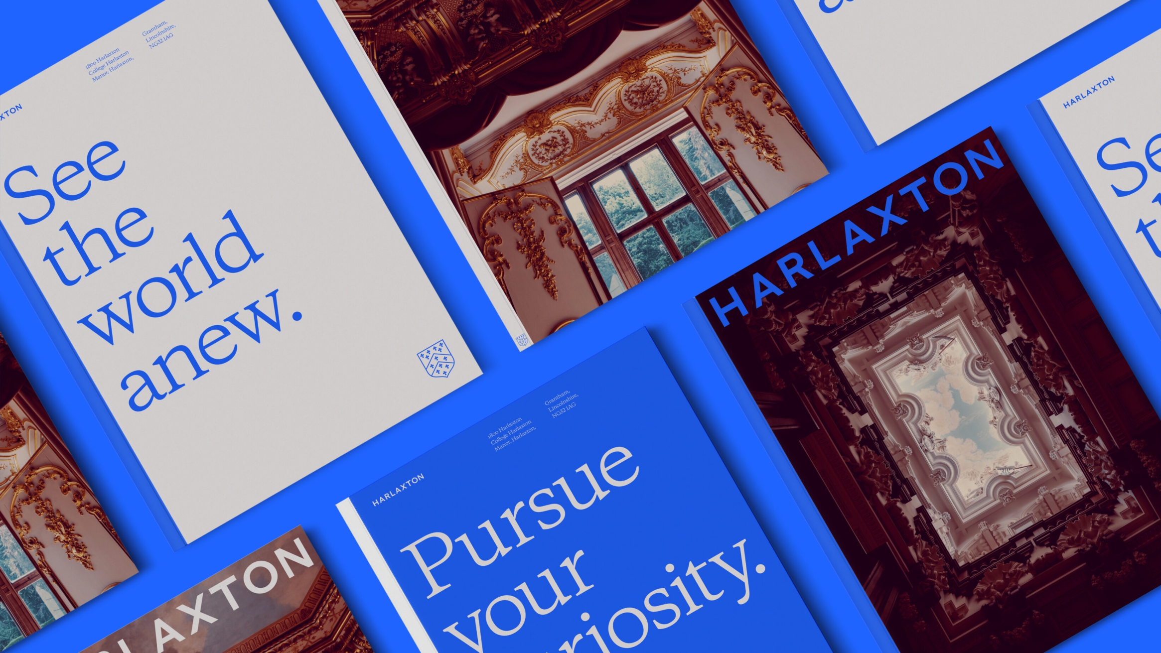 A variety of report covers, with a mixture of brand messages and images of the front.