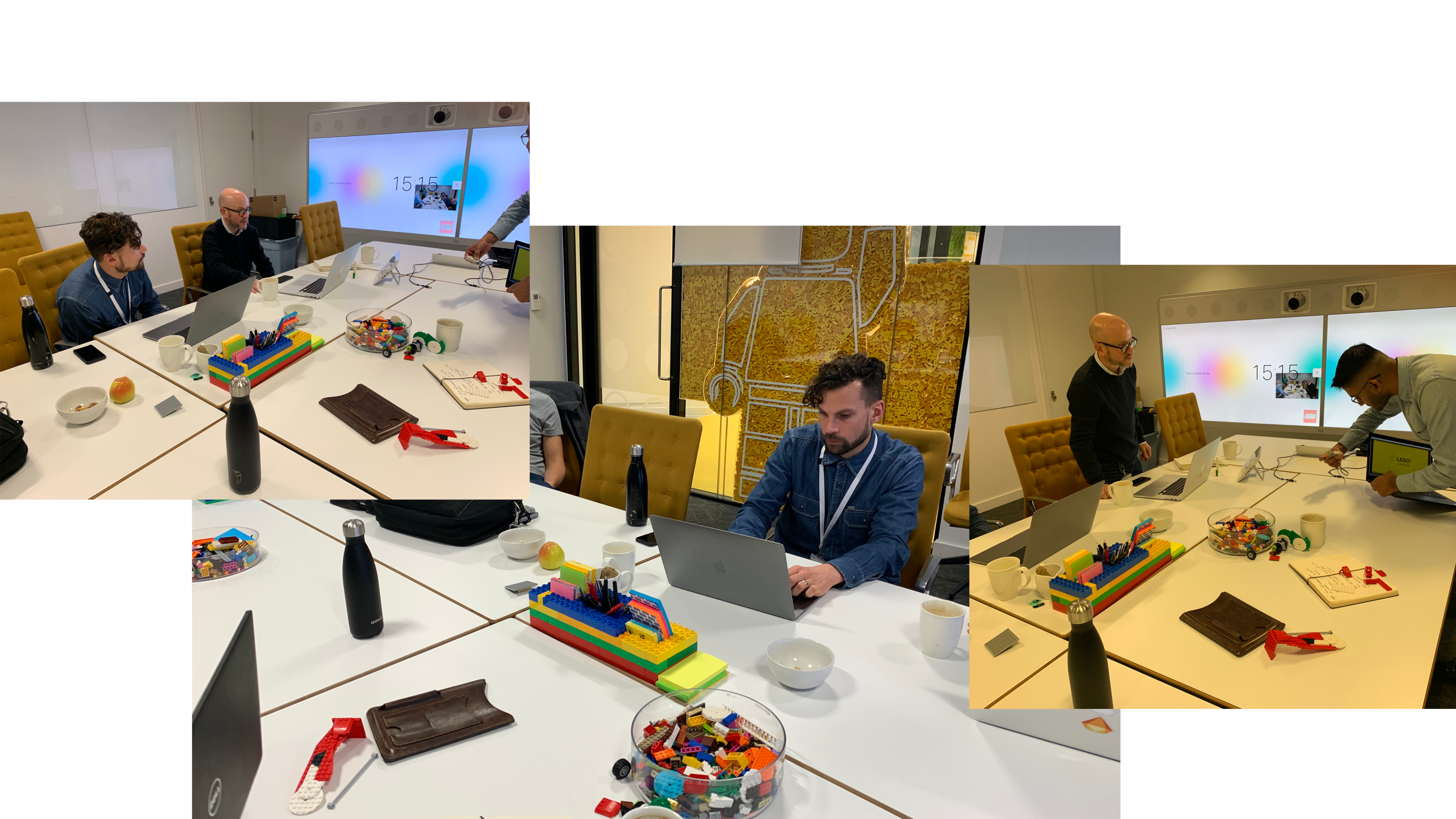 Image montage of the UnitedUs workshop while in Billund at the LEGO headquarters in 2019