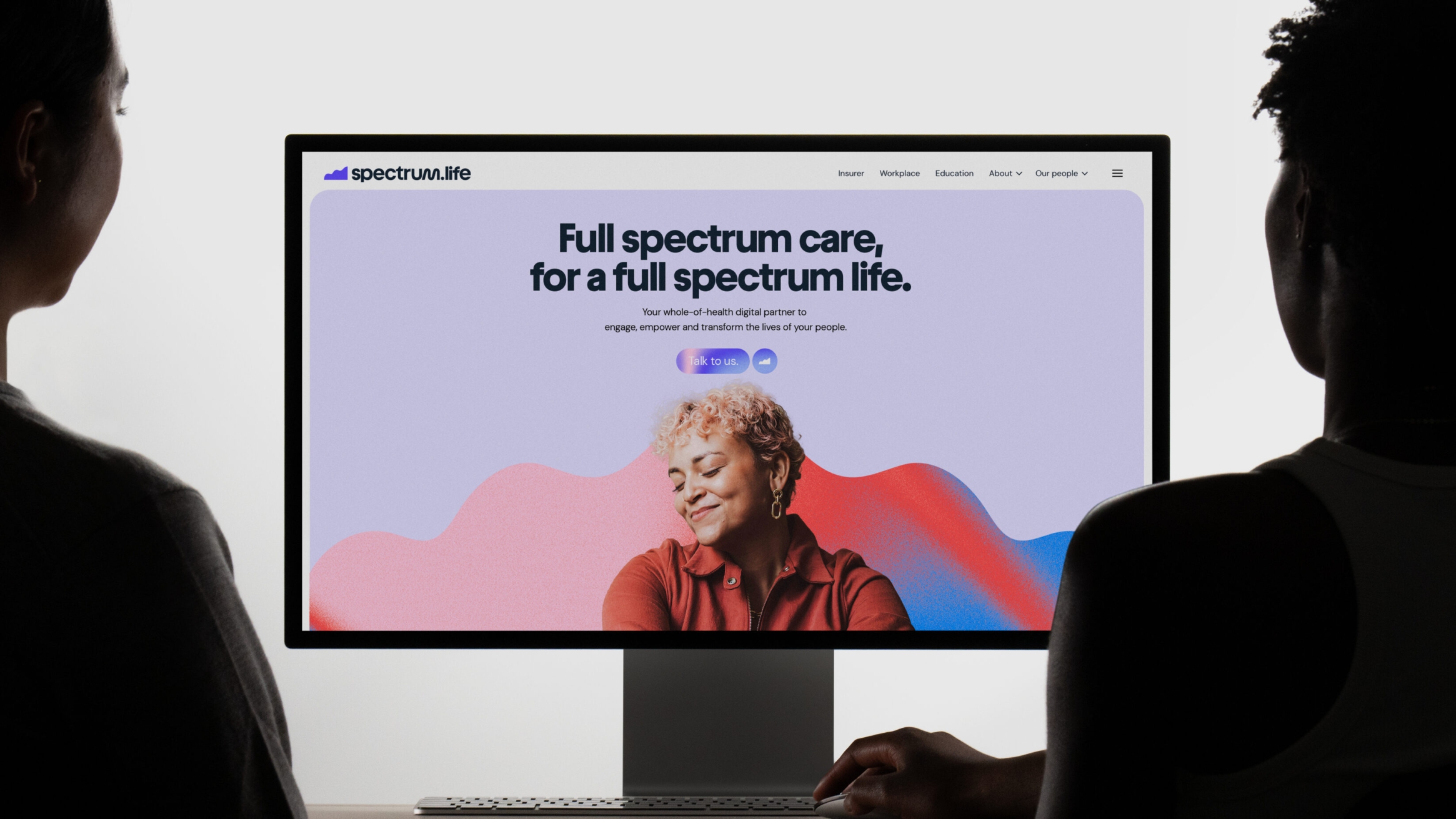 Spectrum hero on a computer screen