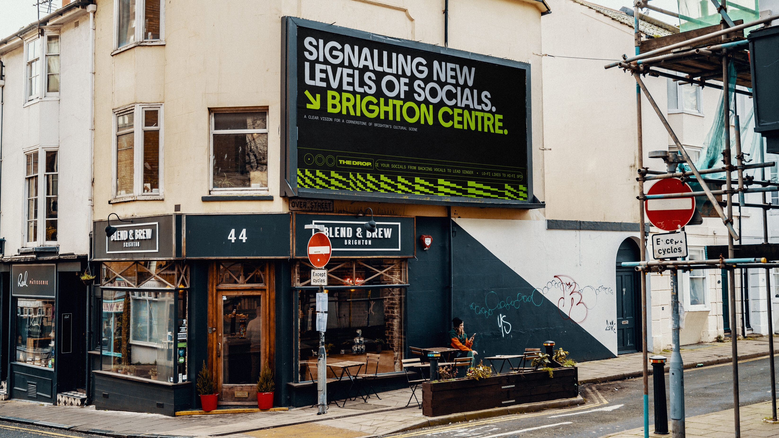 Billboard in the Brighton Laines promoting The Drop